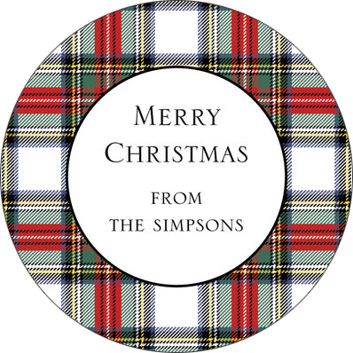 Stewart Plaid Gift Stickers